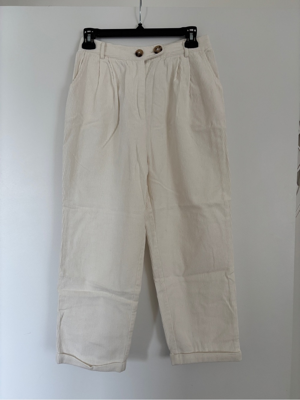 Women off-white Corduroy Pants